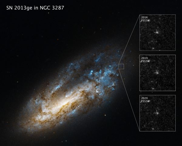 Hubble обнаружил пережившую взрыв сверхновой звезду